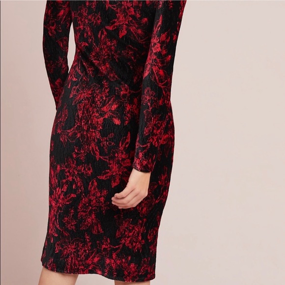 Anthropologie Dierdre Velvet Column Bodycon Valentines Date Dress Multi Size NWT - Picture 5 of 16